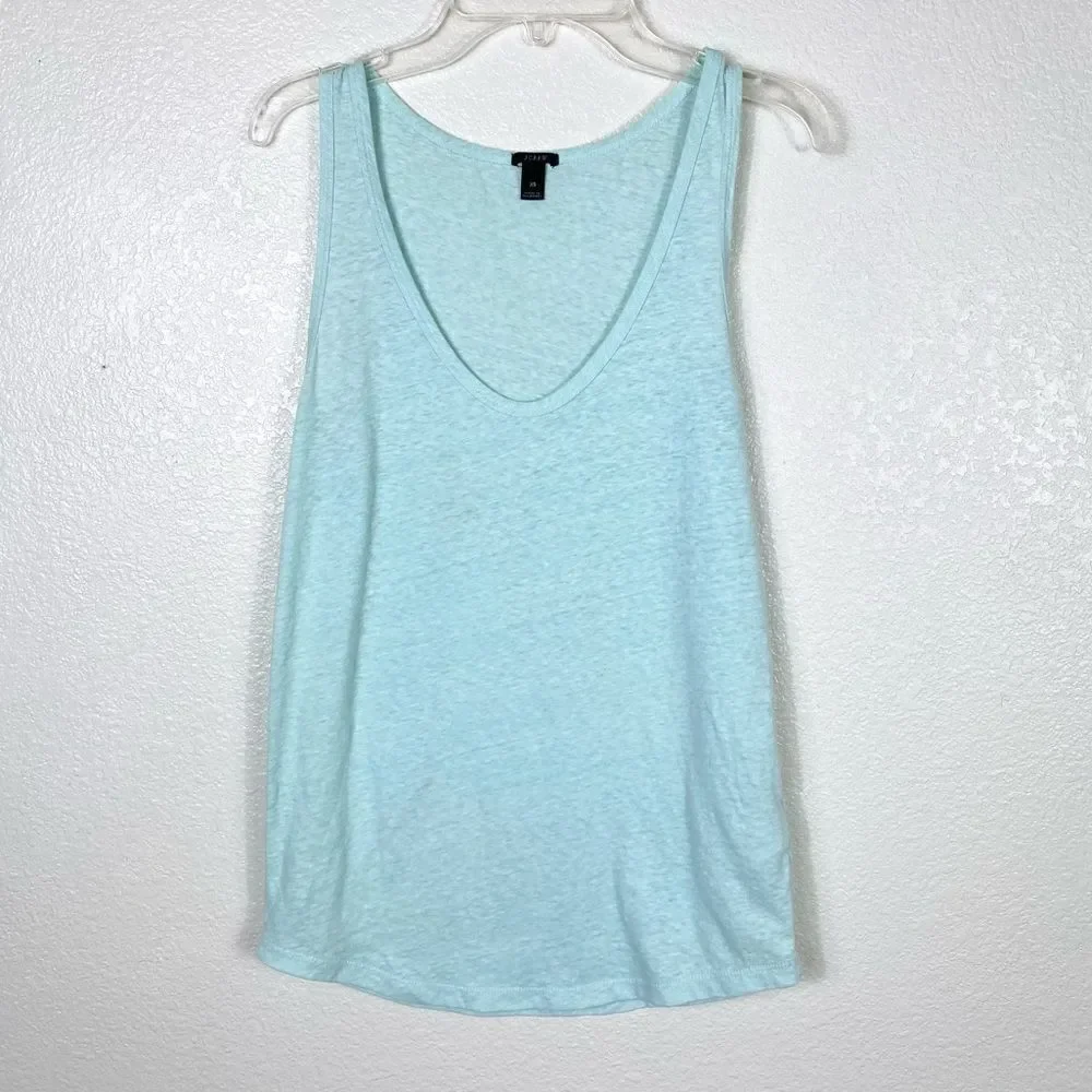 J. Crew Aqua Blue Lightweight Tank Top
